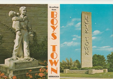 Vintage Unused Postcard: o: Boys Town, Nebraska