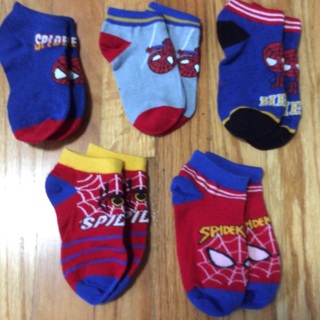 Brand New 5 Pairs of Toddlers "Spider Man” Socks. 