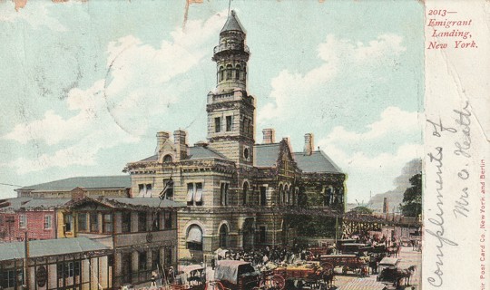 Vintage Used Postcard: 1906 Emigrant Landing, New York