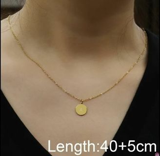 Letter Neckace Stainless Steel Necklace For Women Alphabet Initial Pearl Necklace Letter Zircon