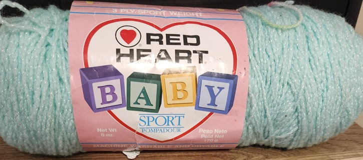 RESERVED - NEW - Red Heart Baby Sport Yarn - "Pastel Green"