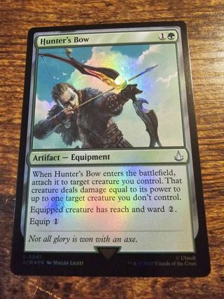 Magic the gathering mtg Hunters Bow Foil card Assassins Creed