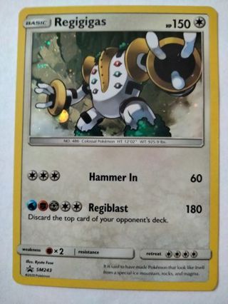 Regigigas sm243 rare holo promo NM Pokemon