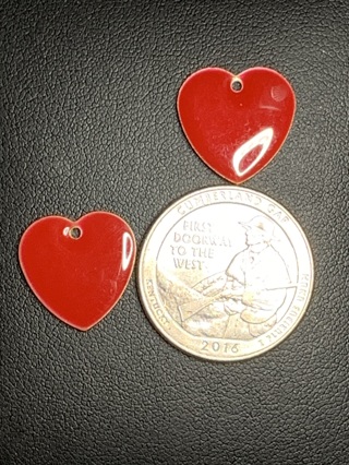 HEART CHARMS~#1~SET OF 2~FREE SHIPPING!