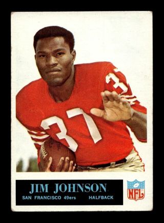 1965 Philadelphia Football Jim Johnson San Francisco 49ers #176 Not Topps