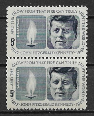 1964 Sc1246 5¢ John F. Kennedy MNH pair