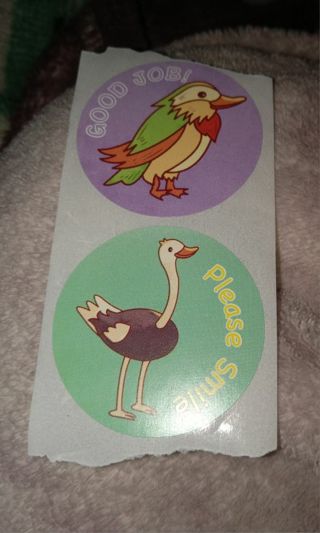 2 bird stickers lot new