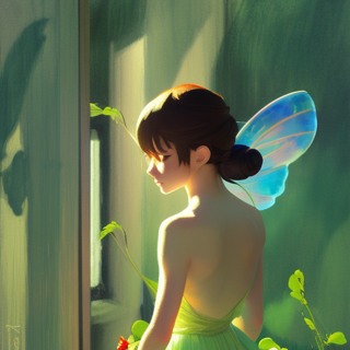 Listia Digital Collectible: Glowing eyed fairy with Blue wings