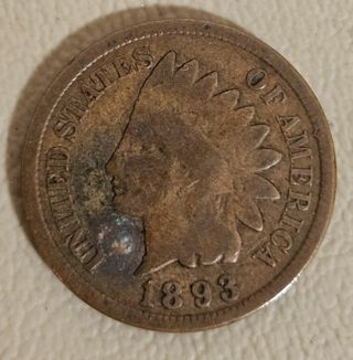 1893 Copper Indian Head Cent