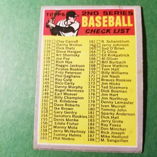 1970 - TOPPS BASEBALL CARD NO. 128 - 2ND SERIES CHECKLIST