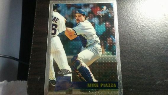 1996 TOPPS CHROME MIKE PIAZZA LA DODGERS BASEBALL CARD# 93