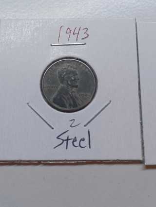 1943 Steel Lincoln Wheat Penny! 13.2