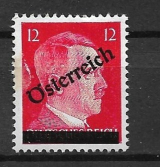 1945 Austria Sc392 12pf Hitler with overprint MH