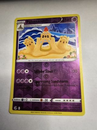 Pokemon Palossand reverse holo rare card 126/264