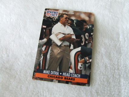 1991 Mike Ditka Chicago Bears Pro Set Card #108 Hall of Famer