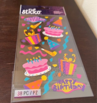 Sticko happy birthday stickers 