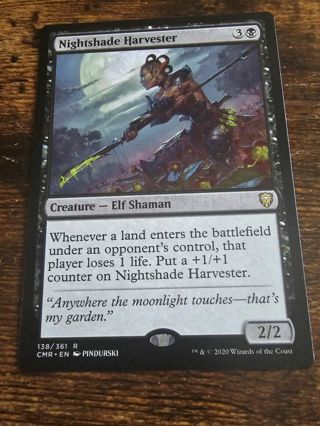 Magic the gathering mtg Nightshade Harvester rare card Commander Legends