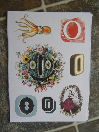 New sticker sheet of letter  "O"