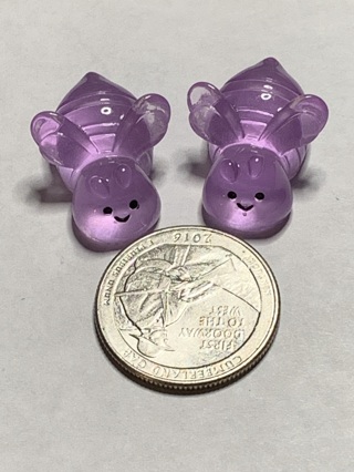 BEES~#5~PURPLE~SET OF 2~GLOW IN THE DARK~FREE SHIPPING!