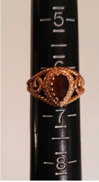 Goldtone Filigree Ring, Size 6.5