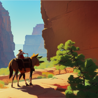 Listia Digital Collectible: Donkey in Grand Canyon