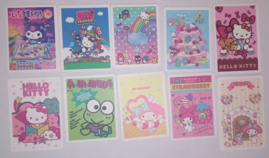 10 2" Vinyl Sanrio Stickers 