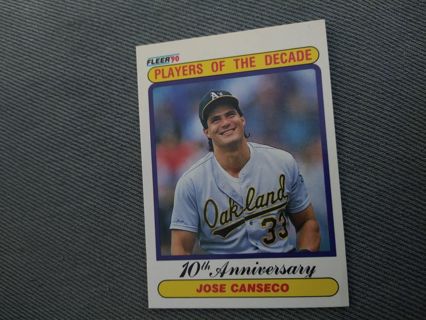 Jose Canseco A's Fleer 90