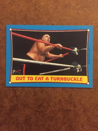 Out To Eat A Turnbuckle 66 Wrestlemania 3 III WWF 1987 Topps WWE George Steele