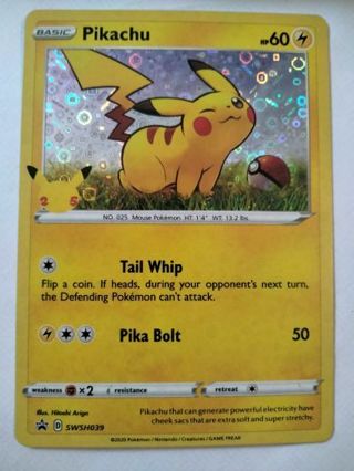 Pikachu swsh 039 rare holo promo NM Pokemon