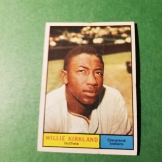 1961 - TOPPS EXMT - NRMT BASEBALL - CARD NO. 15 -  WILLIE KIRKLAND - INDIANS