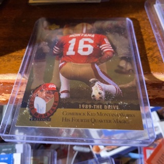 1995 upper deck 1989 the drive Joe Montana football card 