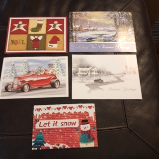 5 Christmas Card fronts for Crafting 