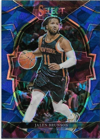 2022-23 SELECT JALEN BRUNSON BLUE CRACKED ICE PRIZM REFRACTOR CARD