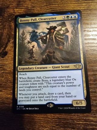 Magic the gathering mtg Bonny Pall Clearcutter rare card Outlaws Thunder Junction