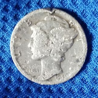 Ugly Mercury Dime - cull 90% silver damaged US coin