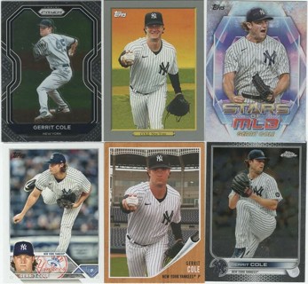 Awesome Set of 6 Gerrit Cole New York Yankees w/2 Inserts!