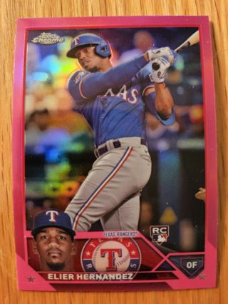 2023 Topps Chrome Update Pink Refractor Rookie Elier Hernandez