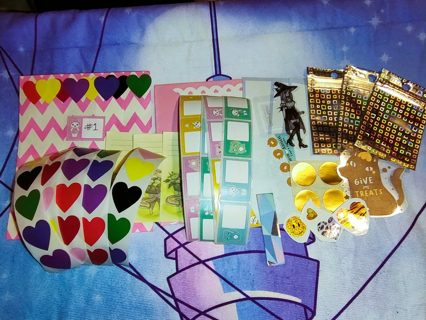 Mini Stationery Lot / Valentine's Day / Stickers / Memos / Baggies / Lot #1