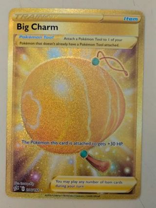 Big charm 206/192 secret rare holo nm pokemon