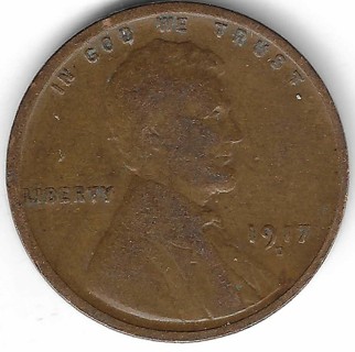 1917-D Lincoln Wheat Penny U.S. One Cent Coin