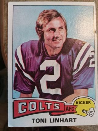 1975 TOPPS TONI LINHART COLTS FOOTBALL CARD# 439