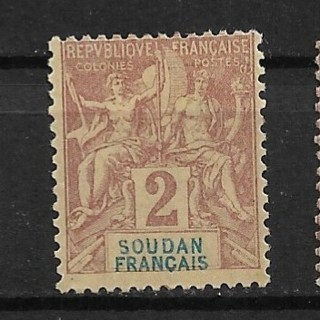 1894 French Sudan Sc4 2c Commerce & Navigation without gum