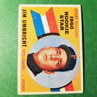 1960 - TOPPS EXMT - NRMT BASEBALL CARD NO. 145 - JIM UMBRICHT ROOKIE - PIRATES