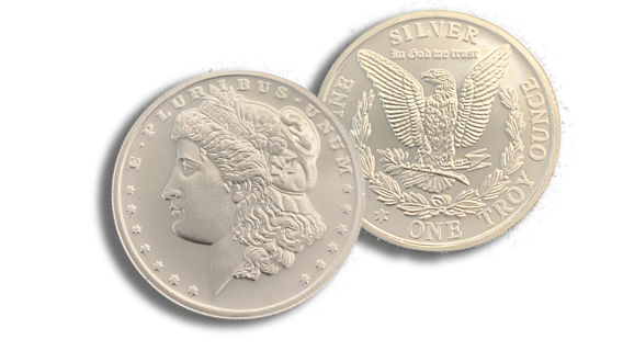 1 oz .999 Fine Silver Round - Private Mint Morgan Dollar Inspired Round