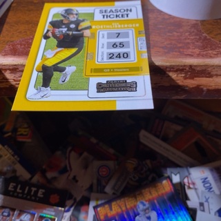 2021 panini contenders season ticket ben rothlisberger football card 