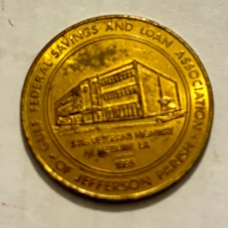 Rare 1 Ounce Bronze Vintage Banking Token Coin