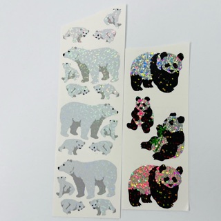 Prismatic Polar & Panda Bear Stickers 