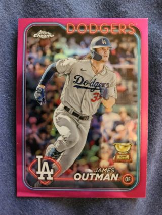 2024 Topps Chrome Pink Refractor James Outman