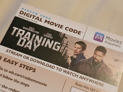 Training Day 4K digital code ONLY 