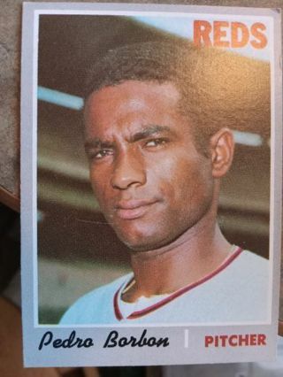 1970 TOPPS PEDRO BORBON CINCINNATI REDS BASEBALL CARD# 359